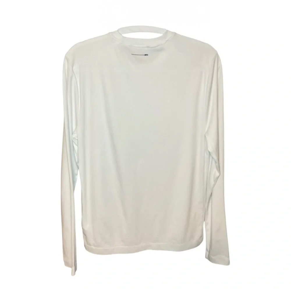 J. Crew Men’s Long Sleeve Performance T Shirt With COOLMAX Size Medium White